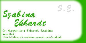 szabina ekhardt business card